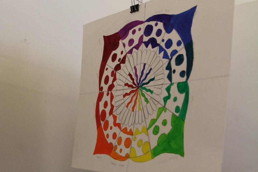 A color wheel made by Mrs. Covington,s 2D art class  