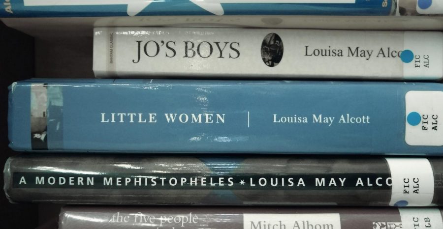 Little Women by Louisa May Alcott, available to check out in the library