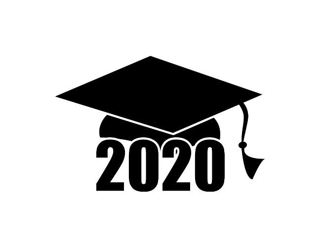 Graphic design of graduation cap.