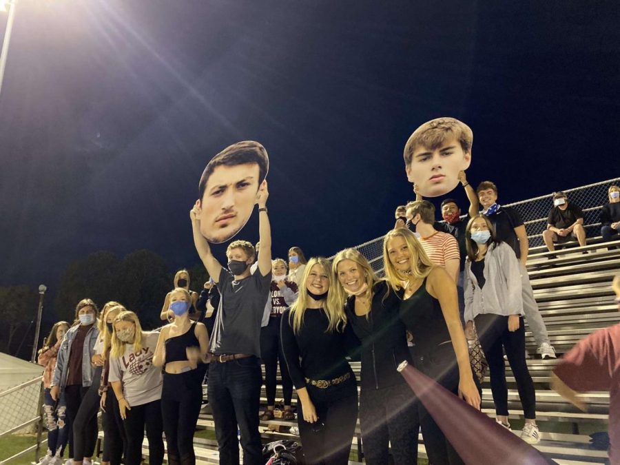 BCHS students, masked up, at the home football game this Friday against Ashland. 