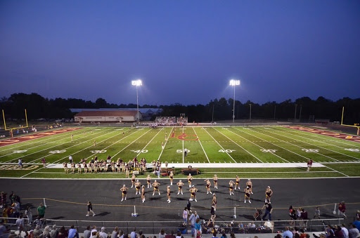 This is a photo of the football field on the campus of Bourbon County in Paris Kentucky