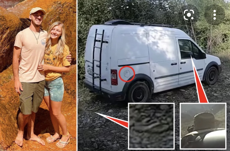 Pictured+on+the+left+is+Gabby+Petito+and+her+former+fiance%2C+and+on+the+right+is+their+van%2C+when+it+was+found%2C+with+notes+of+suspicious+differences+to+the+vans+original+form.
