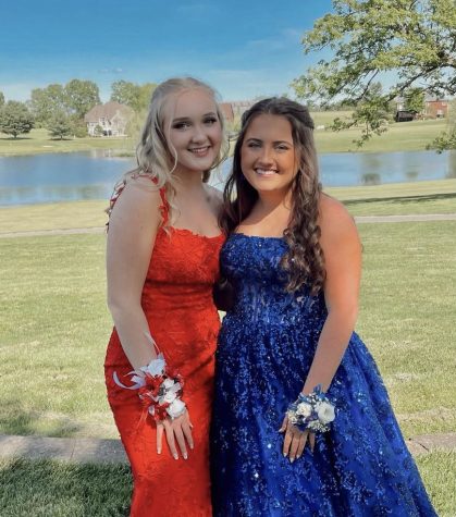 Students Erin Cain and Rylee Brown at the 2021 BCHS Prom. 
