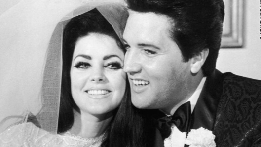 A photo of Elvis and Priscilla Presley 