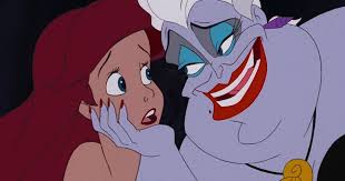 A photo of Ariel and Ursula