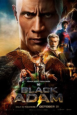 the main cast of the new movie Black Adam coming out in October/21/2022 by Warner Brothers