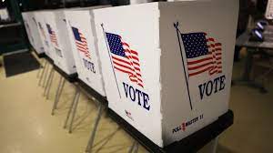 Voting folders waiting for people to vote. 