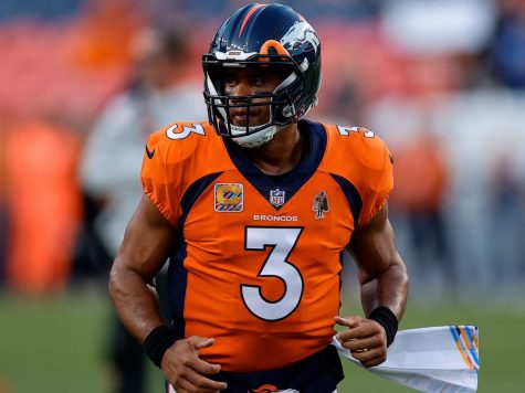 Russell Wilson, multiple time pro bowler, and long time Seattle Seahawk playing for his new team the Denver Broncos. 