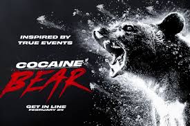 A picture of the upcoming thrasher film, Cocaine Bear