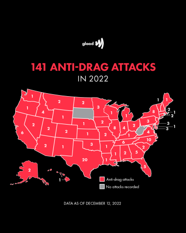 Map showing Drag ban bills