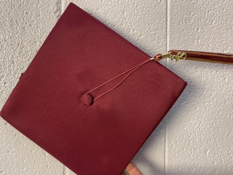 This is a photo of Bourbon County High Schools graduation caps.