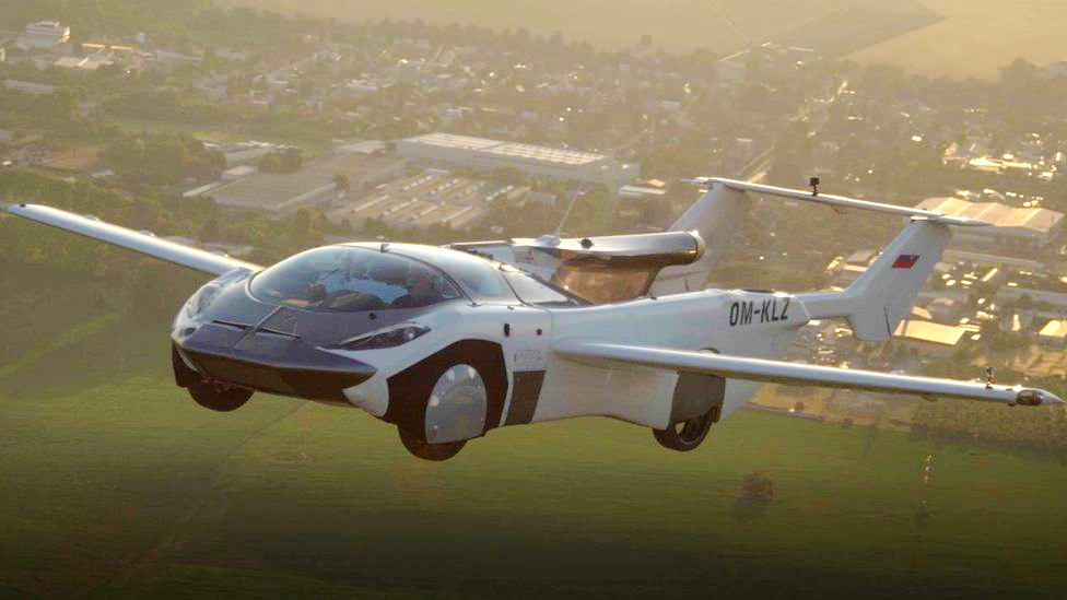 The image above is of one of the first flights of this flying car.