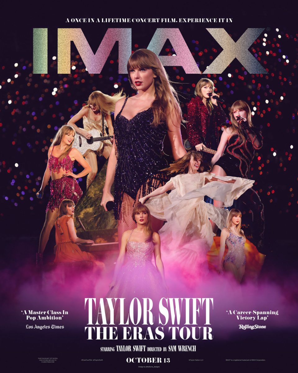 A fan-made poster of Taylor Swift: The Eras Tour, which features the leading woman herself, Taylor Swift. 