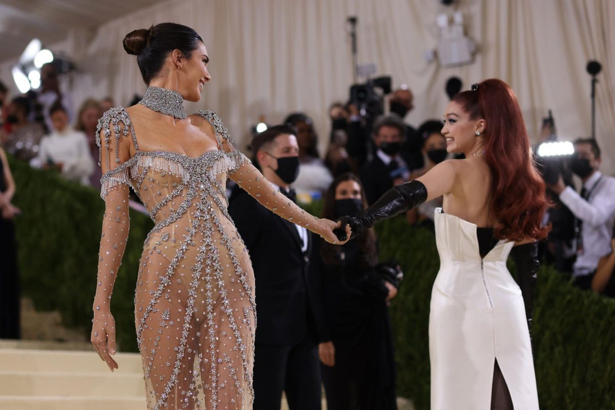 A picture featuring Kendall Jenner and Gigi Hadid from the 2021 Met Gala.