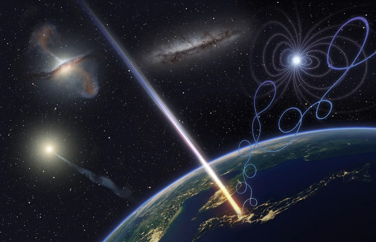 An artist impression of what happened when the Amataresu particle hit earth. 