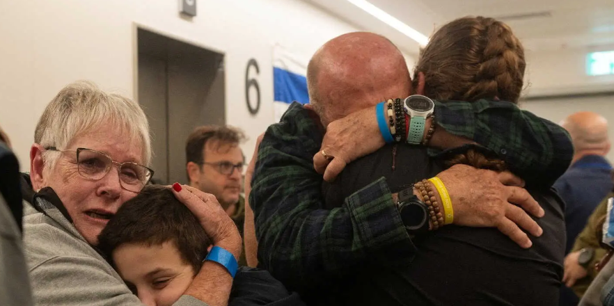 Gal-Goldstein -Almog, 11, was reunited with his family after being released from Gaza