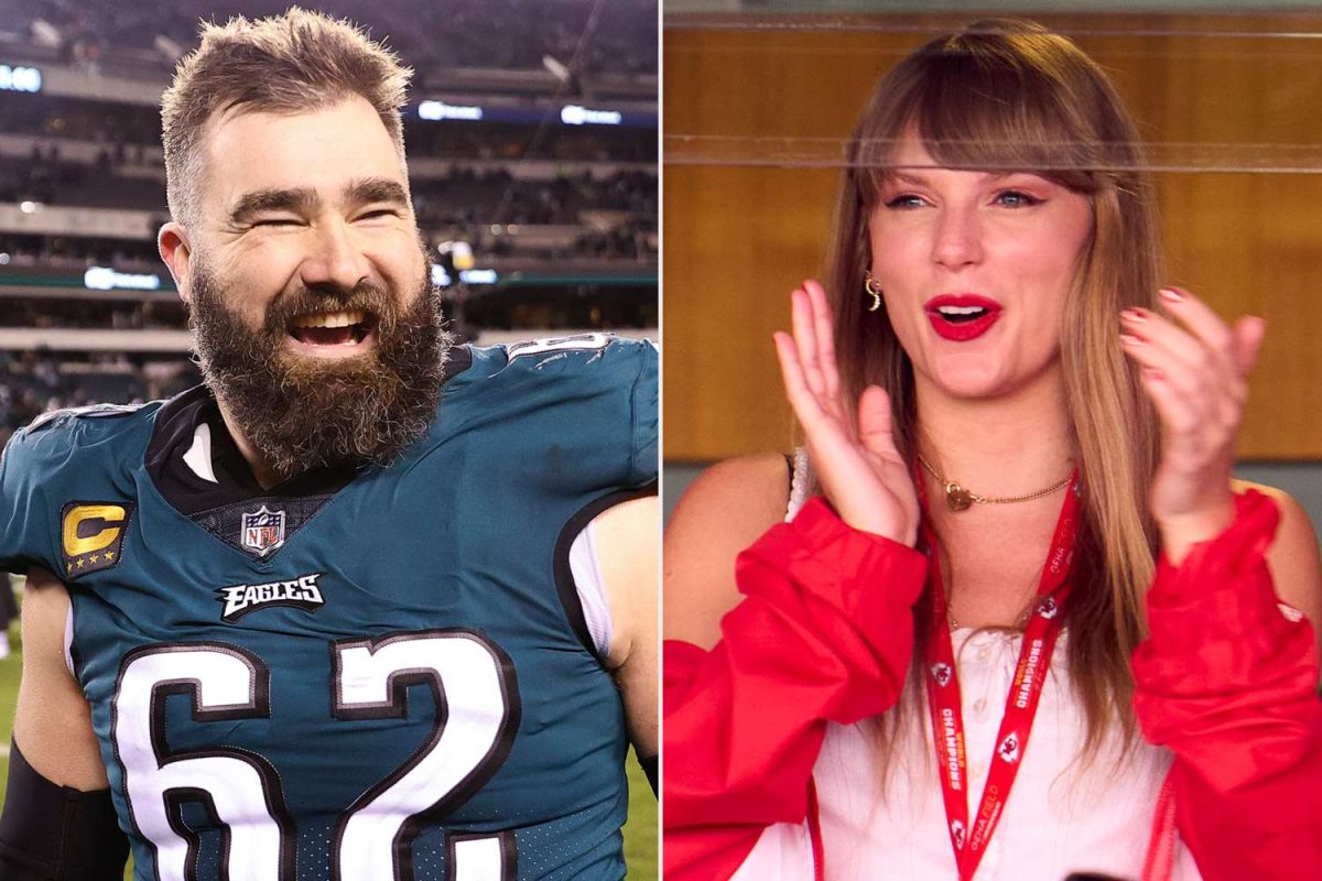 Jason Kelce made a funny impression for taylor swift