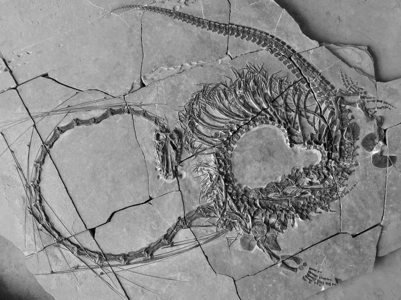A recently discovered fossil that strongly resembles a dragon mentioned in Chinese mythology. 