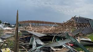 In the picture above is Hidden Rose farm after the tornado. 
