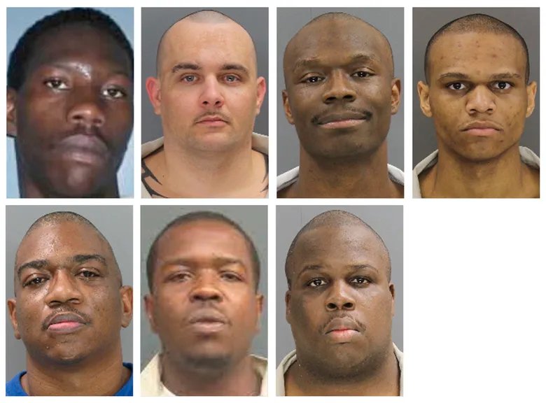 The faces of the victims who lost their lives, from top row from left, Corey Scott, Eddie Casey Gaskins, Raymond Angelo Scott and Damonte Rivera; bottom row from left, Michael Milledge, Cornelius McClary and Joshua Jenkins.