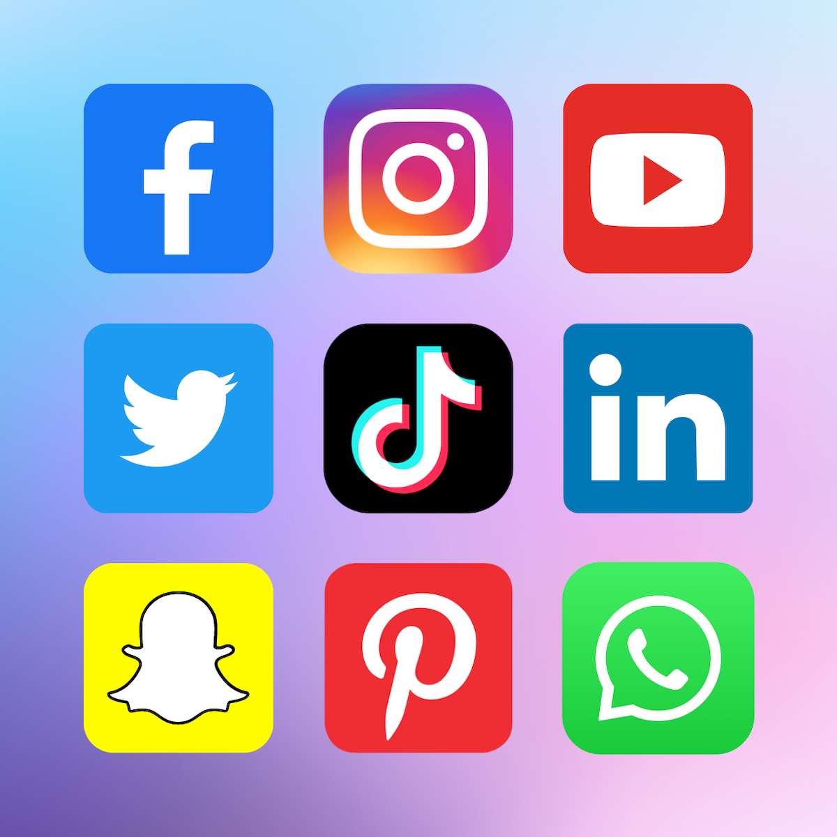 This is a photo of typical social media apps.