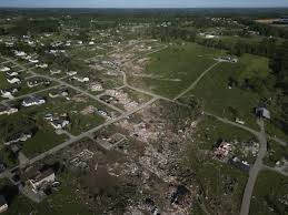 Damage of tornado activity in KY
